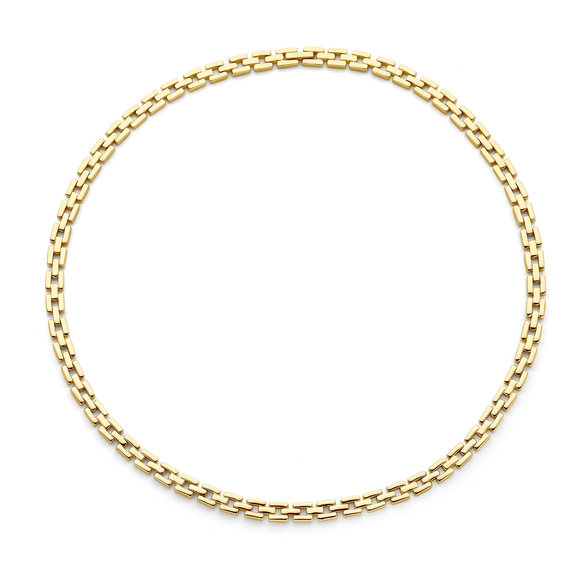 Parte Di Me Bibbiena Poppi Dante 925 Sterling Silver Gold Plated Link Necklace PDM34090