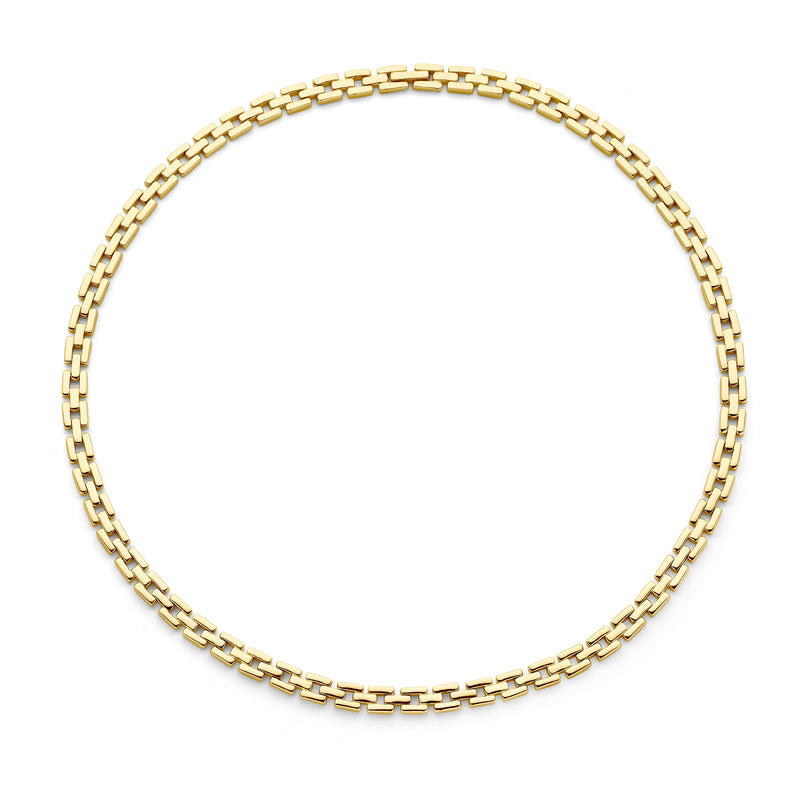Parte Di Me Bibbiena Poppi Dante 925 Sterling Silver Gold Plated Link Necklace PDM34090-zoom-