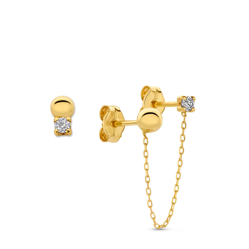 Isabel Bernard Rivoli Cézanne 14 Karat Gold Earrings with 3 Ear Studs IB360272-zoom-