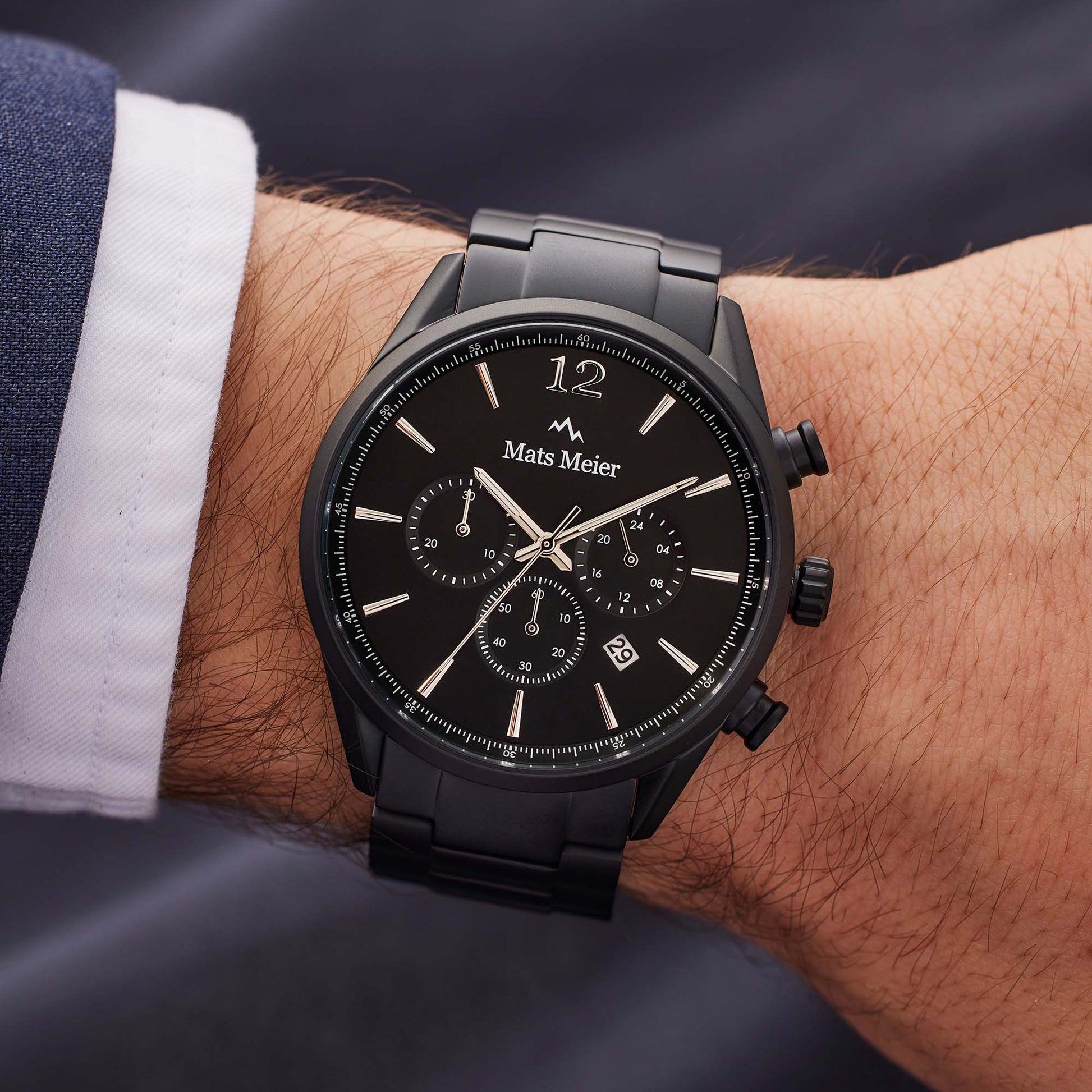 Mats Meier Grand Cornier Chrono Mat Black Watch MM00109