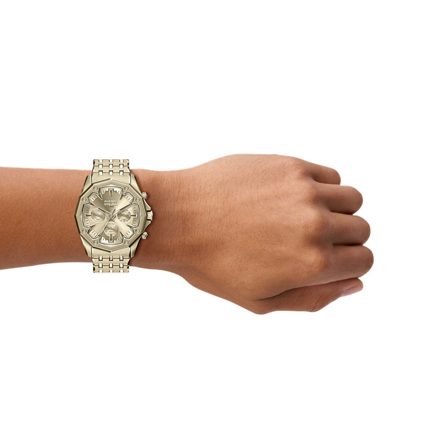 Diesel Stinger Round Gold Dial Watch DZ4707