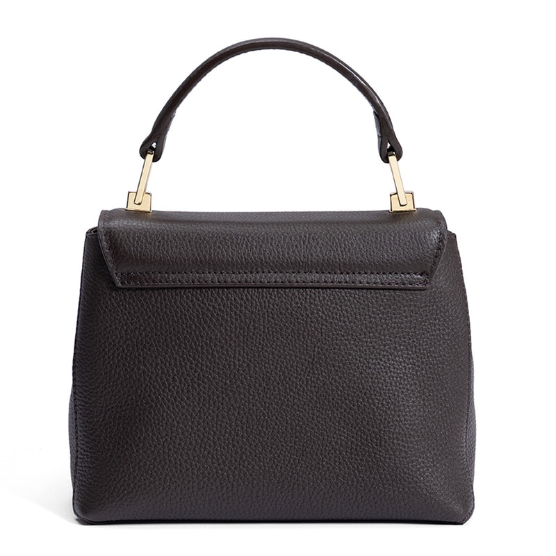 Isabel Bernard Femme Forte Heline Brown Calfskin Leather Handbag IB21130-zoom-