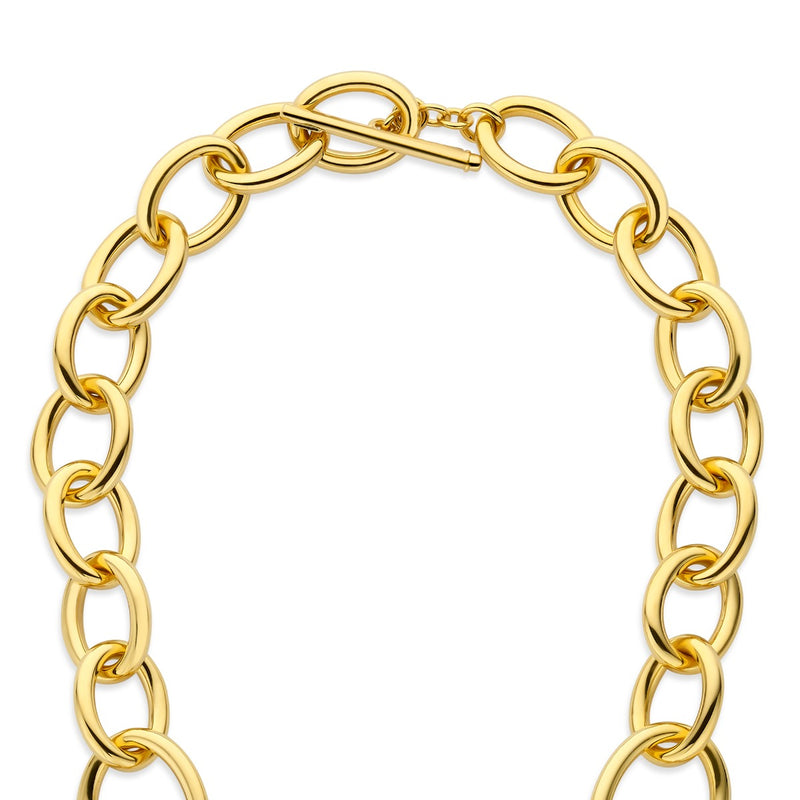 Parte Di Me Bibbiena Poppi Adriane 925 Sterling Silver Gold Plated Link Necklace PDM34100-zoom-