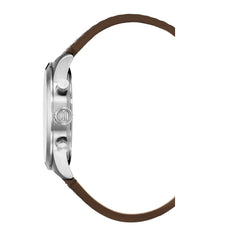 G-STAR Originals Silver-Tone Steel Men's Watch with Brown Leather Strap GSW.504.01