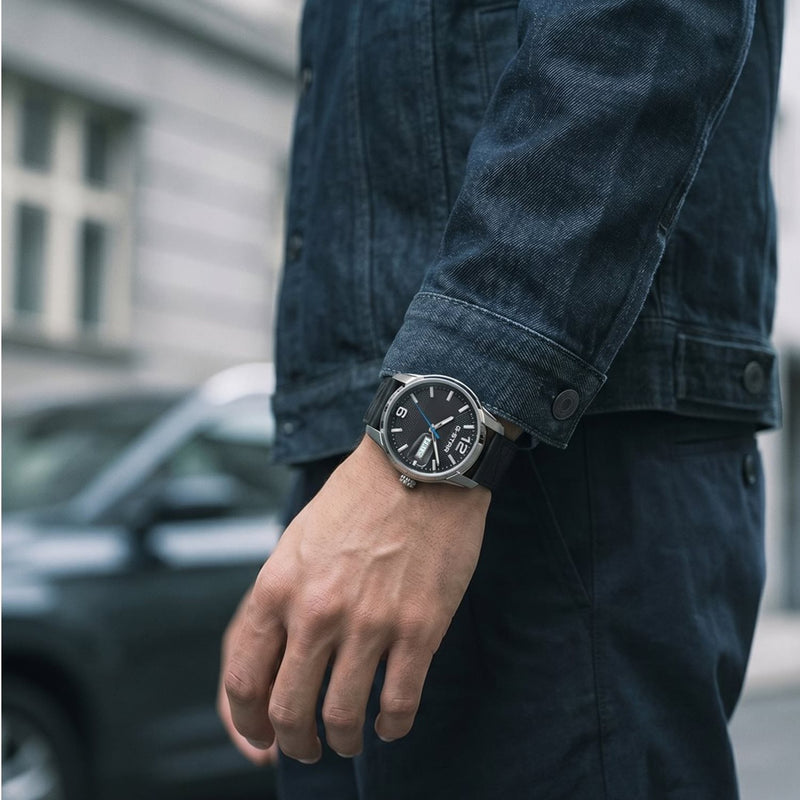 G-STAR Selvedge Black Leather Men's Watch GSW.507.02-zoom-