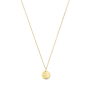Violet Hamden Venus 925 Sterling Silver Gold-coloured Necklace with Birthflower VH340025-AUG