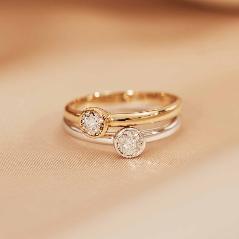 Isabel Bernard De La Paix Inaya 14 Carat Gold Ring | diamond 0.02 ct | IBD330025-48-zoom-