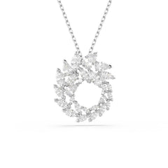 Swarovski Mesmera Glam Silver-Tone Necklace with Circle Pendant 5759837