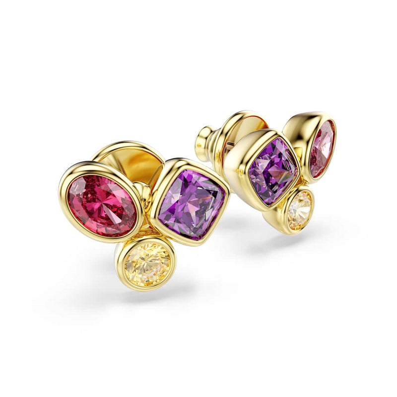 Swarovski Imber Organic Gold-Tone Multicolour Stud Earrings 5760019-zoom-