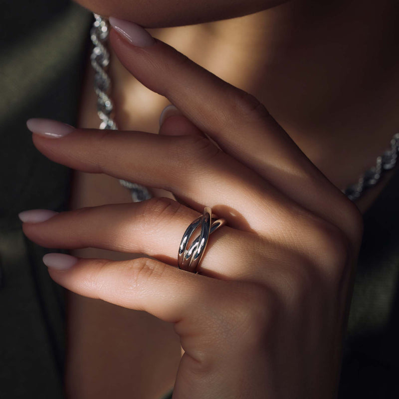 Parte Di Me Bibbiena Poppi Casentino 925 Sterling Silver Trinity Ring PDM33067-50-zoom-