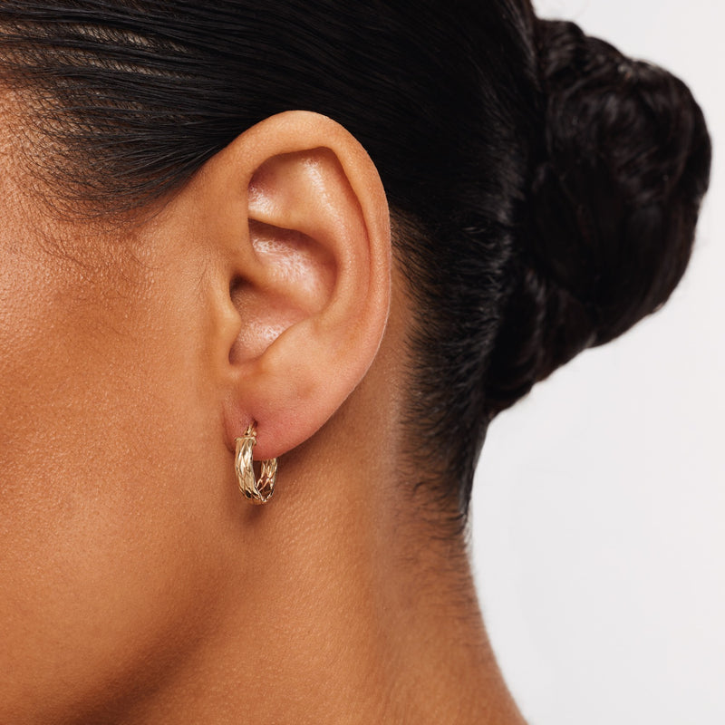 Isabel Bernard Rivoli Aurelle 14 karat gold hoop earrings IB360278-zoom-
