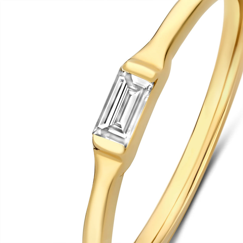 Isabel Bernard De la Paix Lucia 14 karat gold ring with diamond 0.08 carat IBD330045-50-zoom-