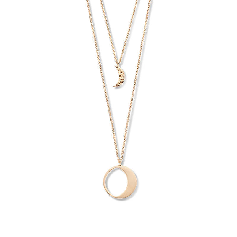 Violet Hamden Luminous Luna Rosegold Necklace VH10105 (Adjustable between 40-50 cm)-zoom-