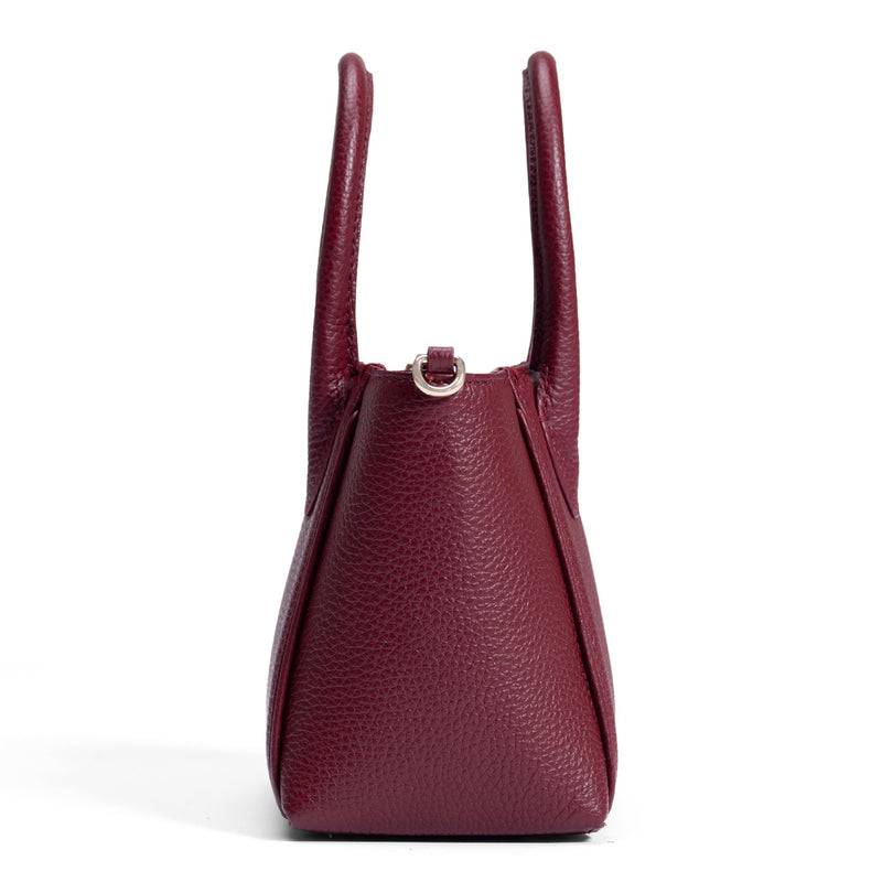 Isabel Bernard Honoré Cloe Mini Bordeaux Calfskin Leather Handbag IB21124-052-zoom-