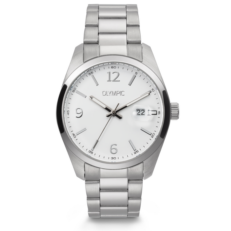 Olympic Louis Silver and White Men's Watch OL75HSS002-zoom-