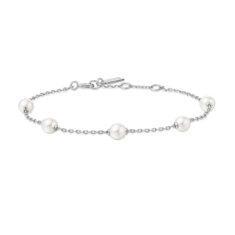 Ania Haie Miss Dainty 925 Sterling Silver Pearl Bracelet AH-B065-01H-zoom-