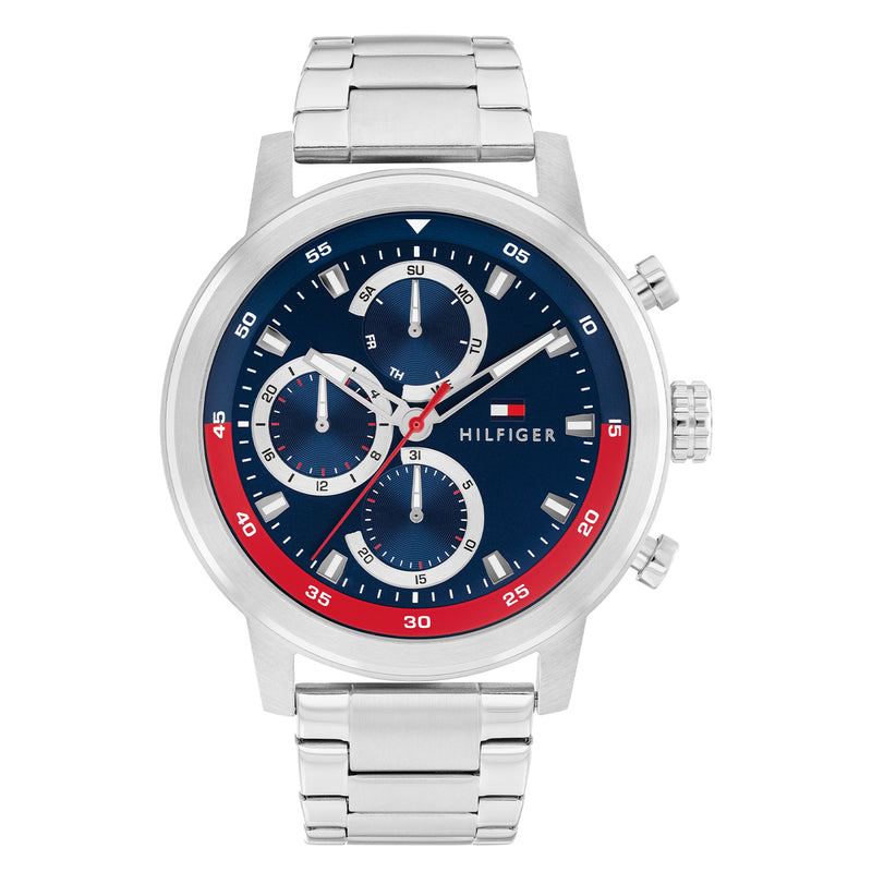 Tommy Hilfiger Rocky Silver and Blue Men's Watch TH1792179-zoom-