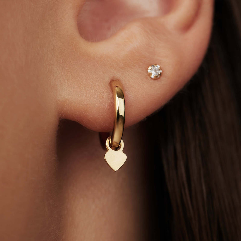 Isabel Bernard Belleville Amore 14 Carat Golden Hoop Earrings IB360155-zoom-