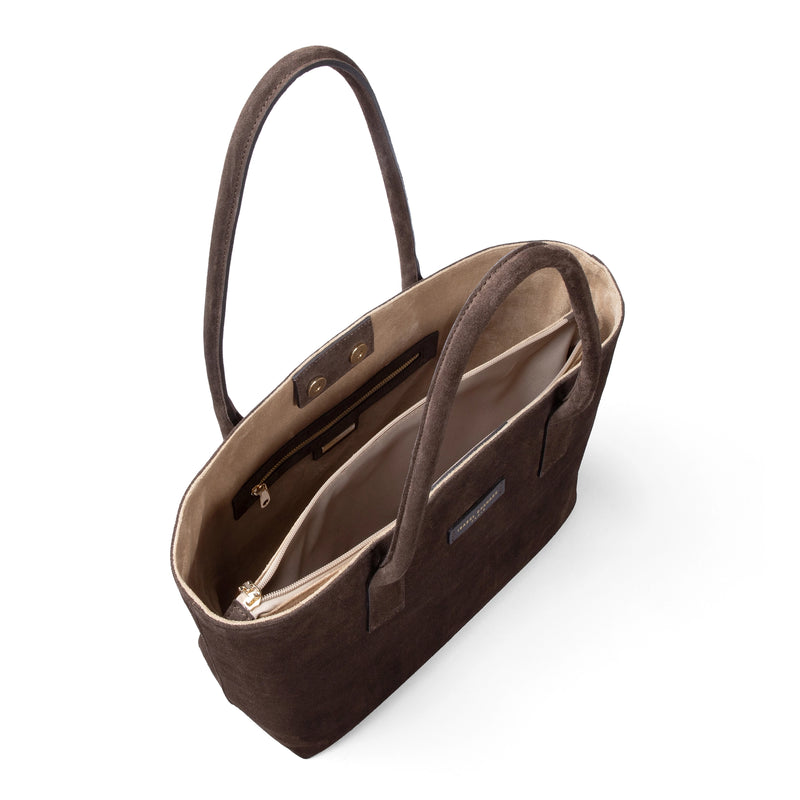 Isabel Bernard Honoré Elin Dark Brown Suede shoulder bag IB25111-131-zoom-