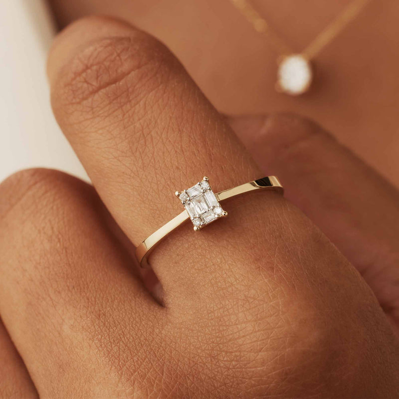 Isabel Bernard De la Paix Maxime 14 Carat Gold Ring | diamond 0.10 ct | IBD330022-60-zoom-