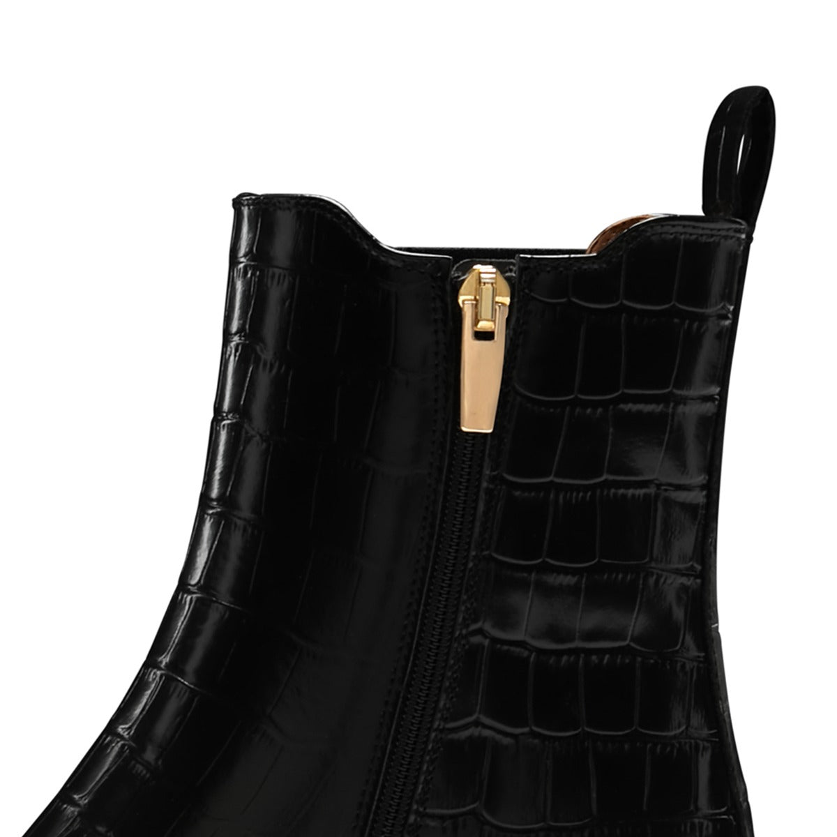 Isabel Bernard Vendôme Amandine croco black calfskin leather boots IB53010-201-36