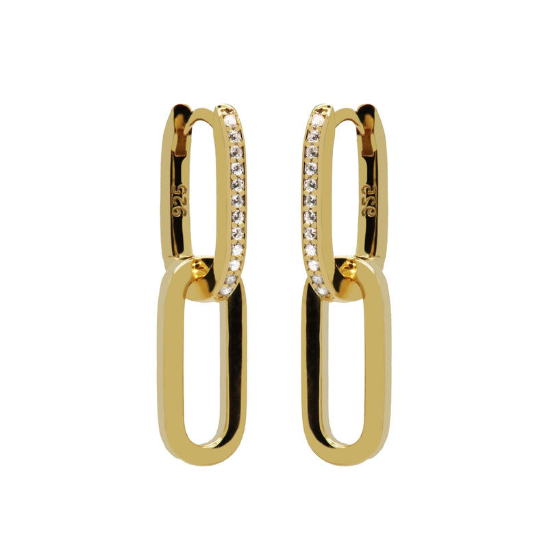 Karma Hoops Gold Hoop Earrings H233GP-zoom-