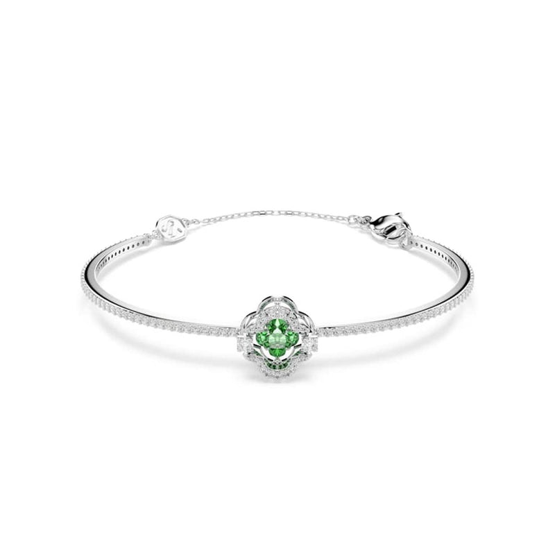 Swarovski Una Sparkling Dc Silver-Tone Bracelet with Green Accents 5757791-zoom-