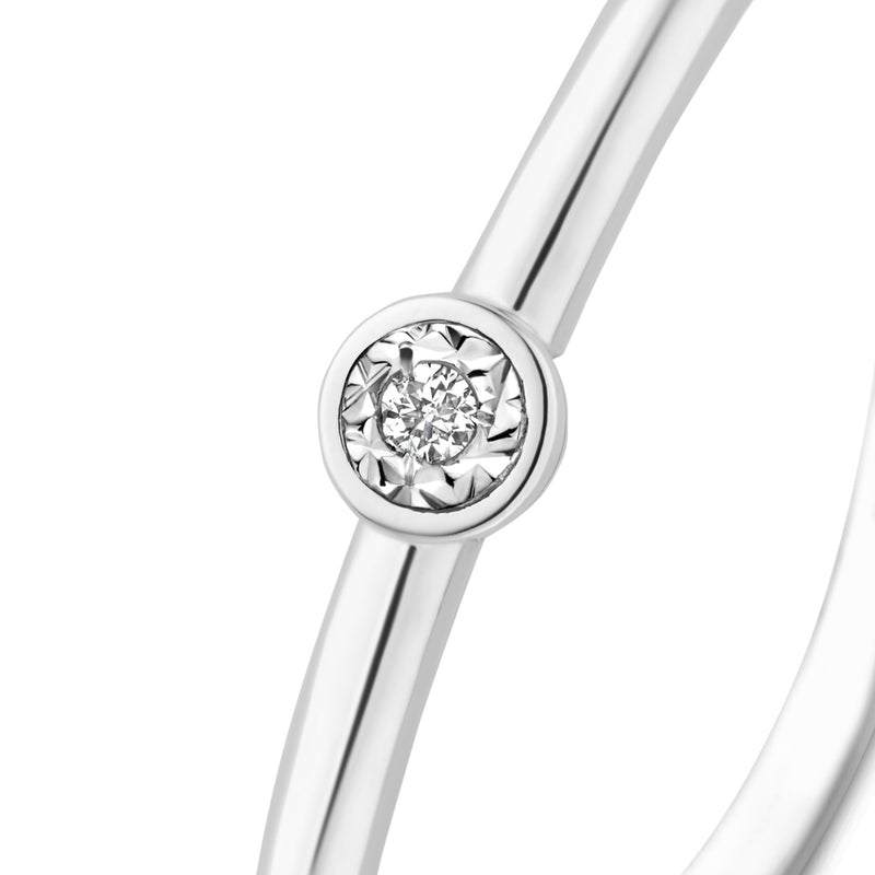 Isabel Bernard De La Paix Inaya 14 Carat Whitegold Ring | diamond 0.01 ct | IBD330026-48-zoom-
