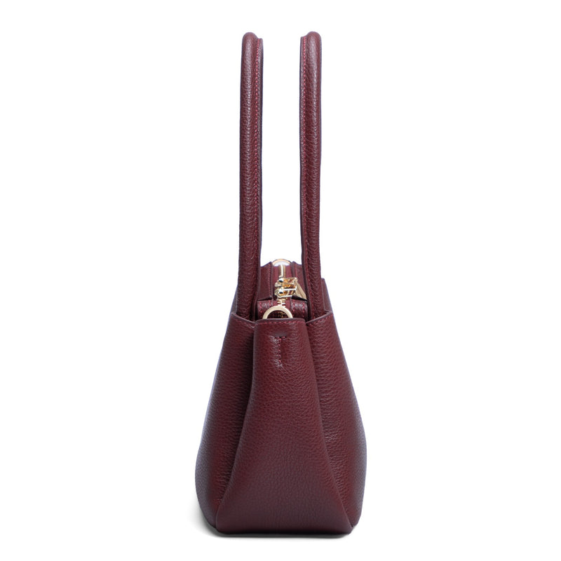 Isabel Bernard Honoré Eve Burgundy Calfskin Leather handbag IB21133-052-zoom-