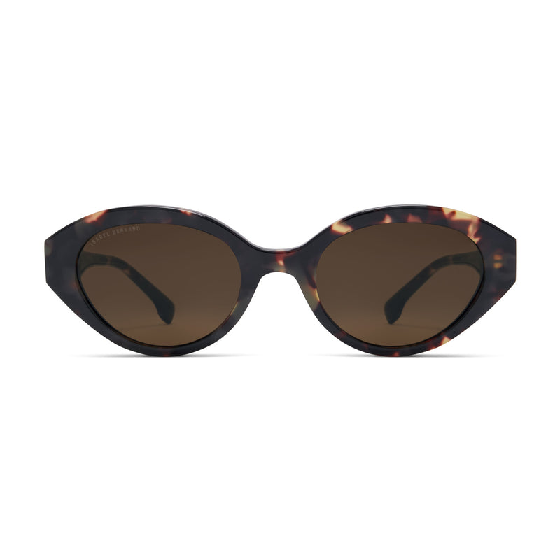 Isabel Bernard La Villette Rosaire Brown Tortoise Ovale Sunglasses IB400002-04-14-zoom-
