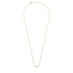 Isabel Bernard Cadeau d'Isabel 14 karat gold necklace and ear studs gift set with feather IB90186