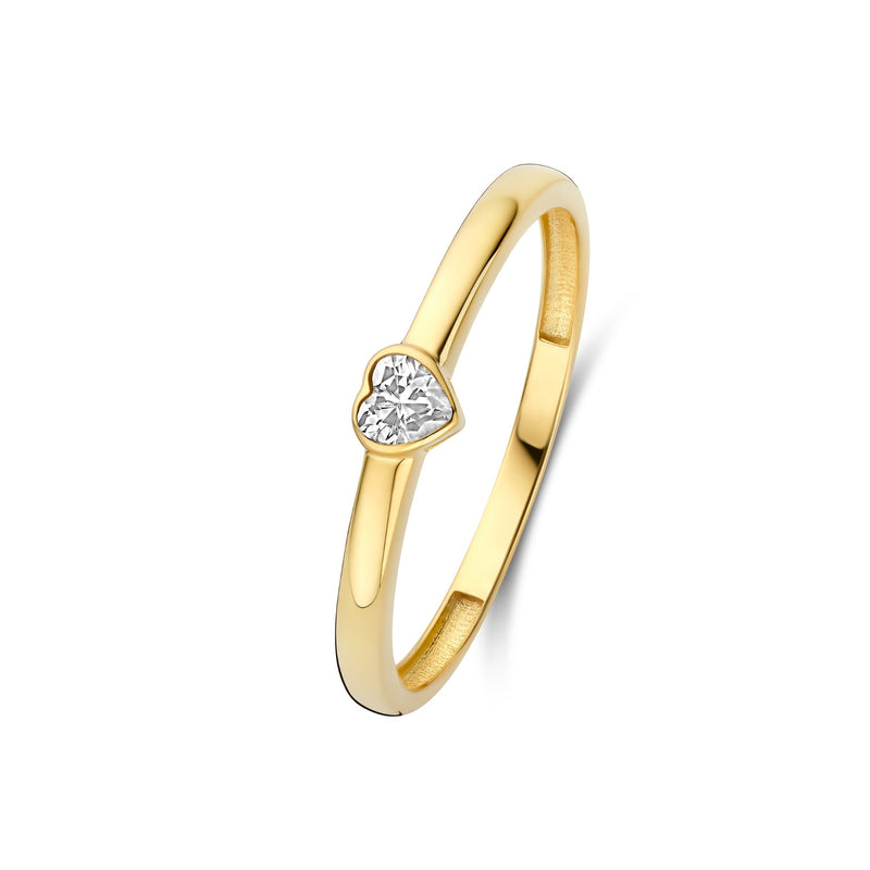 Isabel Bernard Rivoli Amore 14 Karat Gold Stacking Ring With Zirconia Stone IB330109-50-zoom-