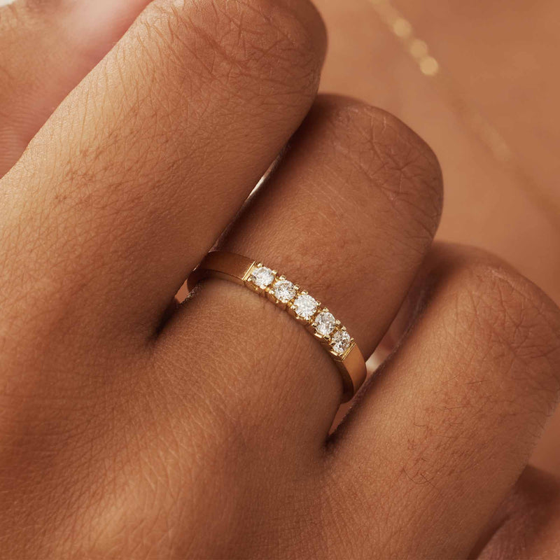 Isabel Bernard De la Paix Madeline 14 Carat Gold Ring | diamond 0.20 ct | IBD330018-48-zoom-
