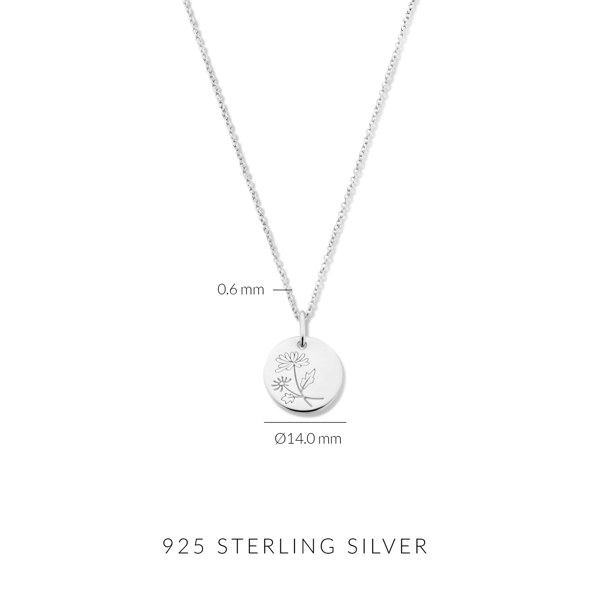 Violet Hamden Venus 925 Sterling Silver Necklace with Birthflower VH340026-MAY