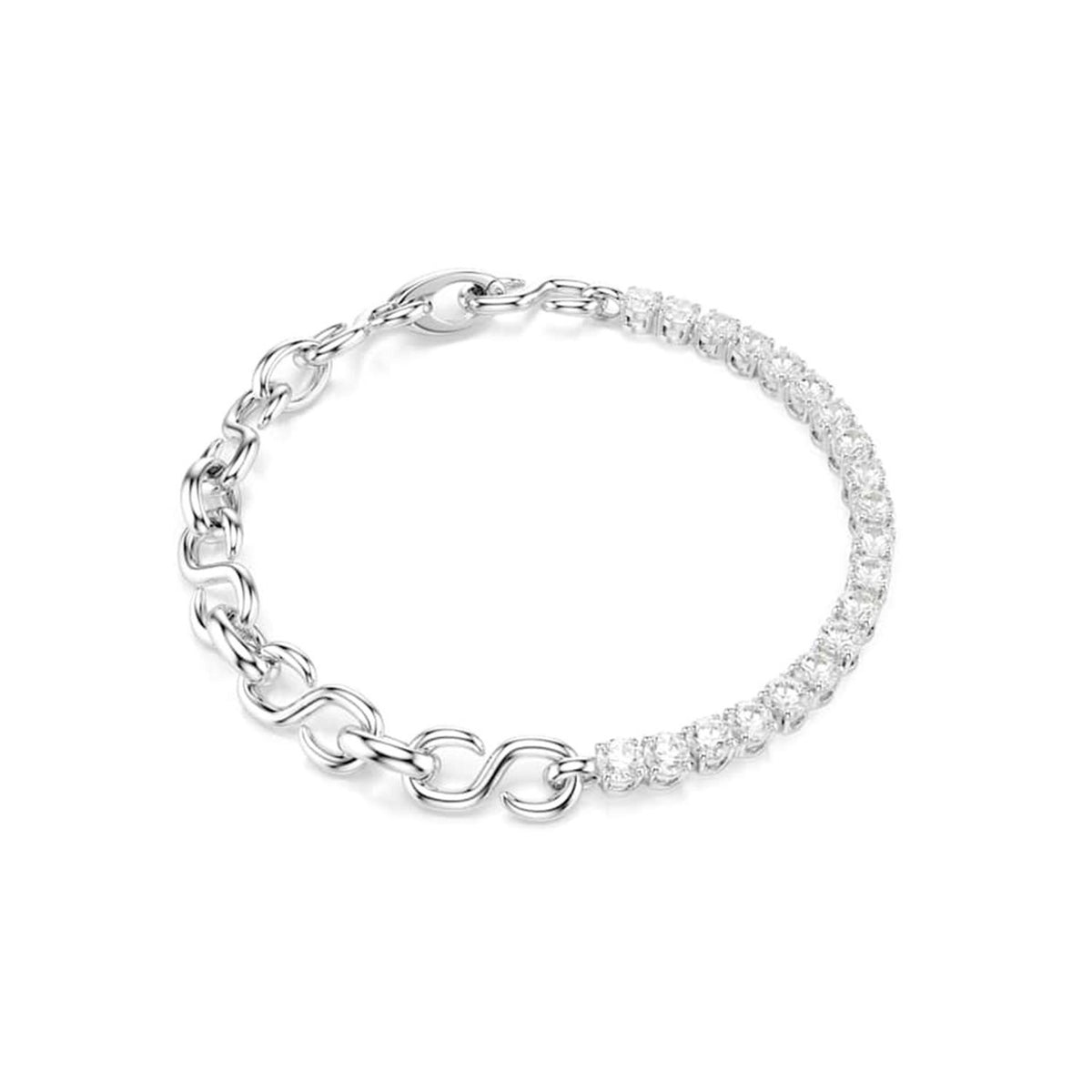 Swarovski Matrix Tennis Silver-Tone Chain Bracelet 5753926