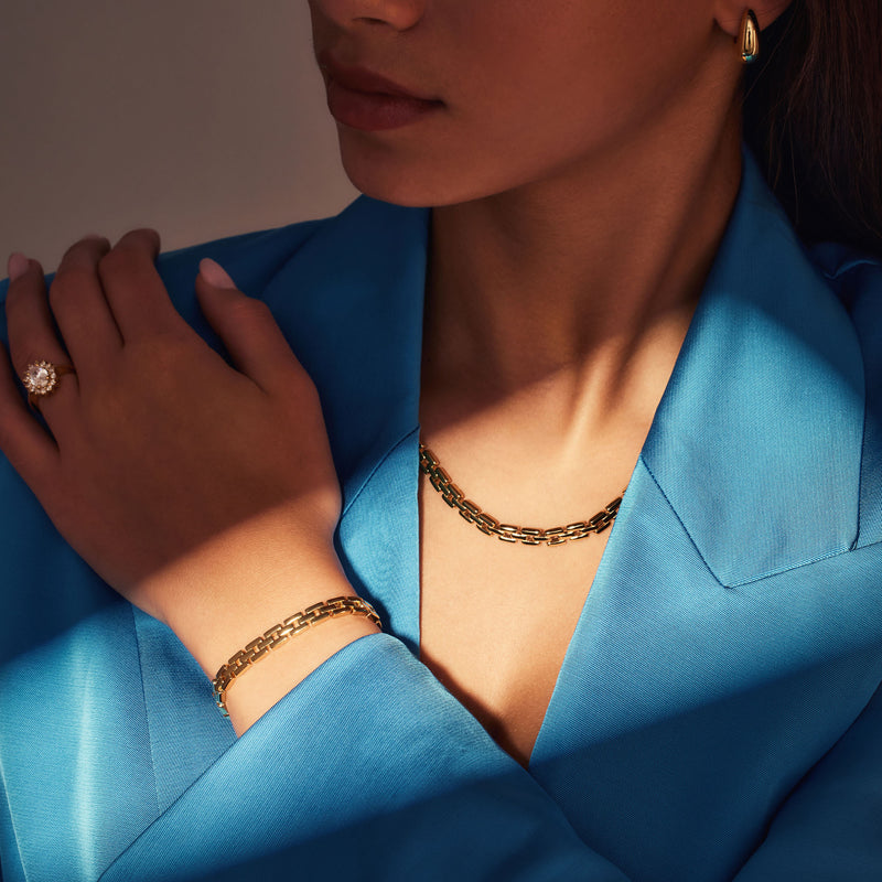 Parte Di Me Sorprendimi 925 Sterling Silver Gold Plated Necklace and Bracelet Giftset PDM90078-zoom-
