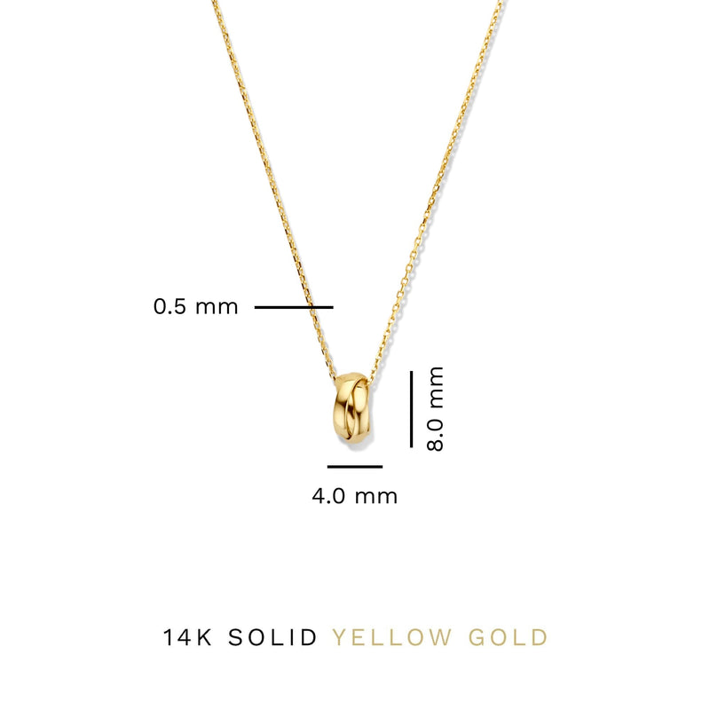 Isabel Bernard Rivoli Méline 14 Carat Golden Necklace IB340150-zoom-
