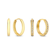 Isabel Bernard Cadeau d'Isabel 14 karat gold earring set with zirconia IB90188