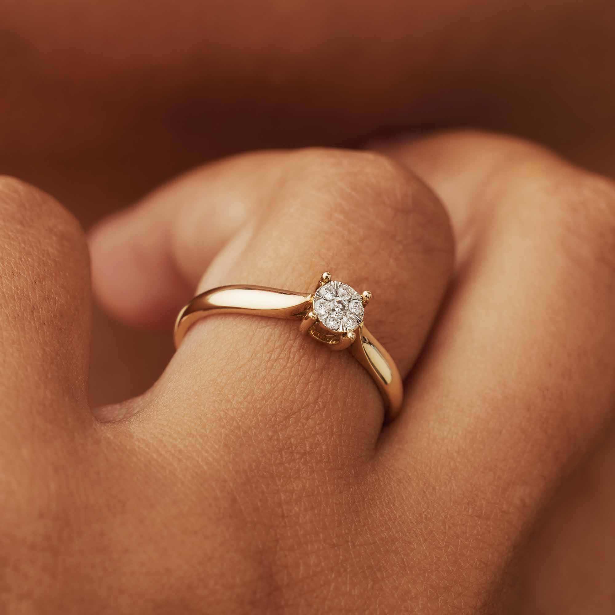 Isabel Bernard De la Paix Hanaé 14 Carat Gold Ring | diamond 0.08 ct | IBD330007-50