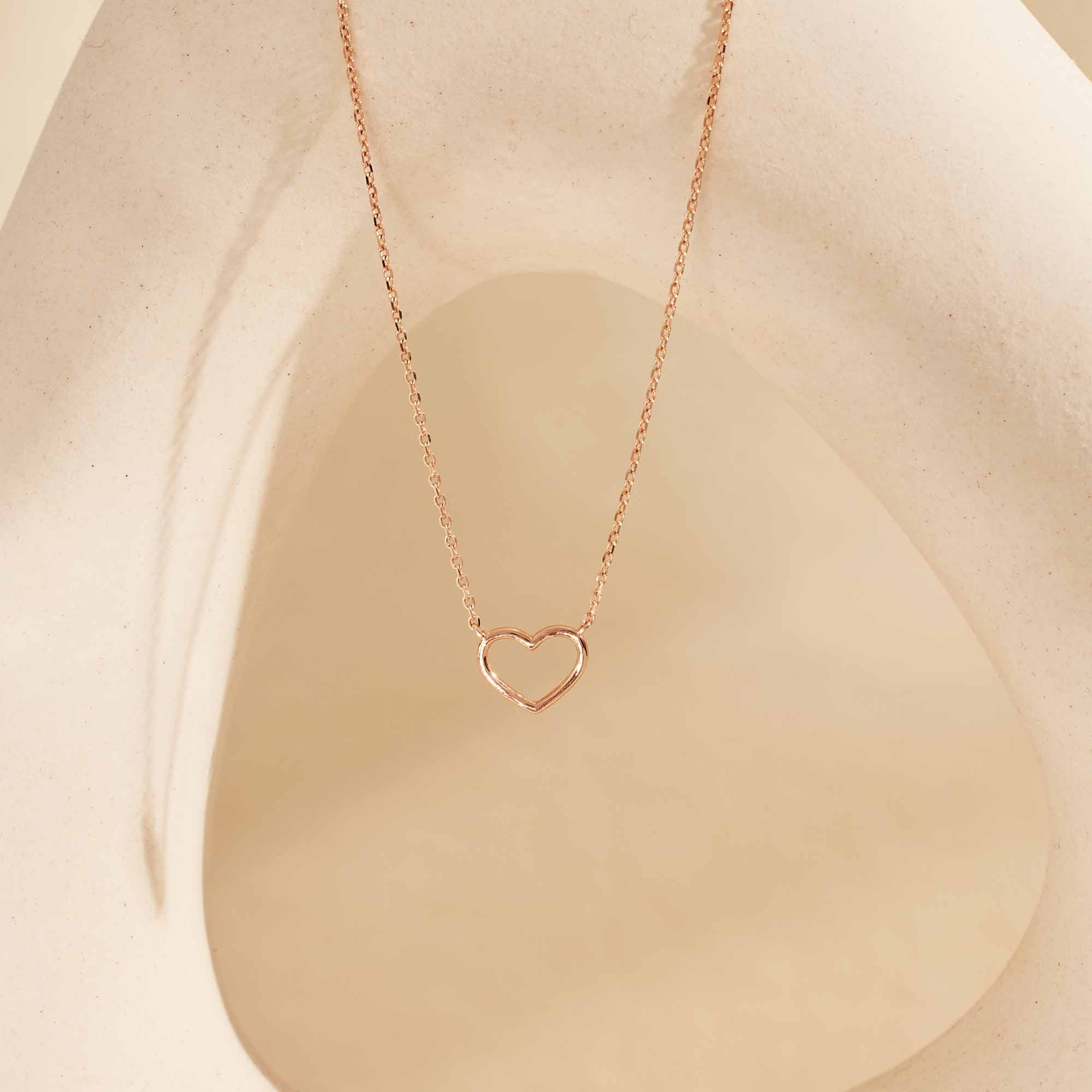 Isabel Bernard La Concorde Amore 14 Carat Rosegold NecklacewithHeart IB340063