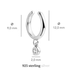 Violet Hamden Venus 925 Sterling Zilveren Ear Cuff Met Geboortesteen VH370001-AUG