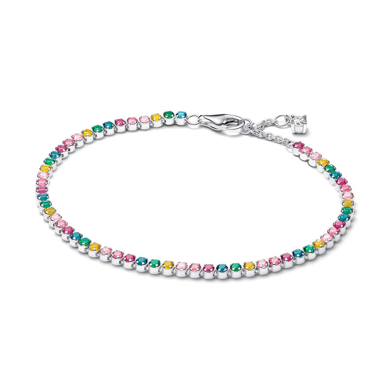 Pandora Timeless 925 Sterling Silver Rainbow Tennis Bracelet 593927C03-zoom-