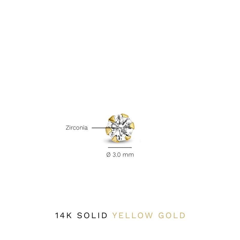 Isabel Bernard Le Marais De Buci 14 Carat Golden Ear Studs IB360234-zoom-