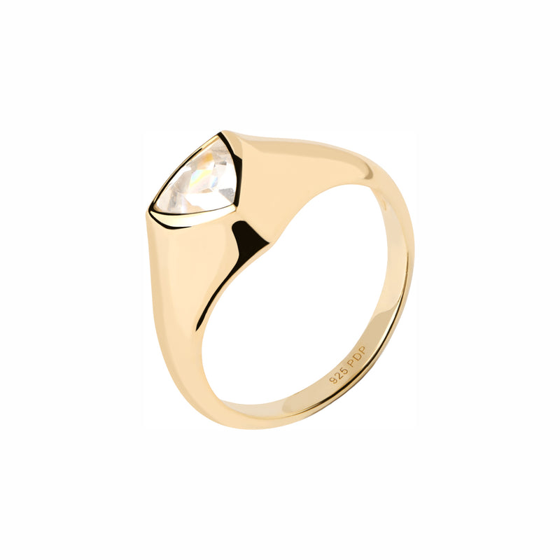 P D Paola The New Essentials 925 Sterling Silver Ring AN01-986-10with18K Gold Plating-zoom-