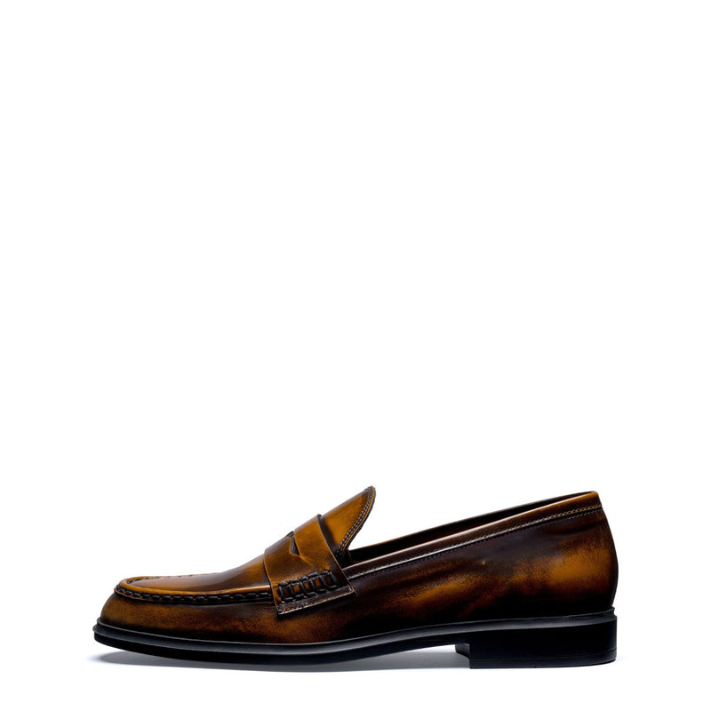 Isabel Bernard Vendôme Blandine cognac spazzolato leather loafers IB51015-636-35-zoom-
