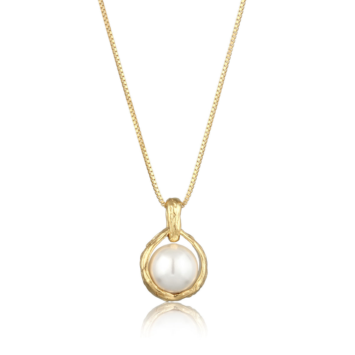 Elli 925 Sterling Silver Pearl Necklace with Pearl 2004-BF-0008271-001