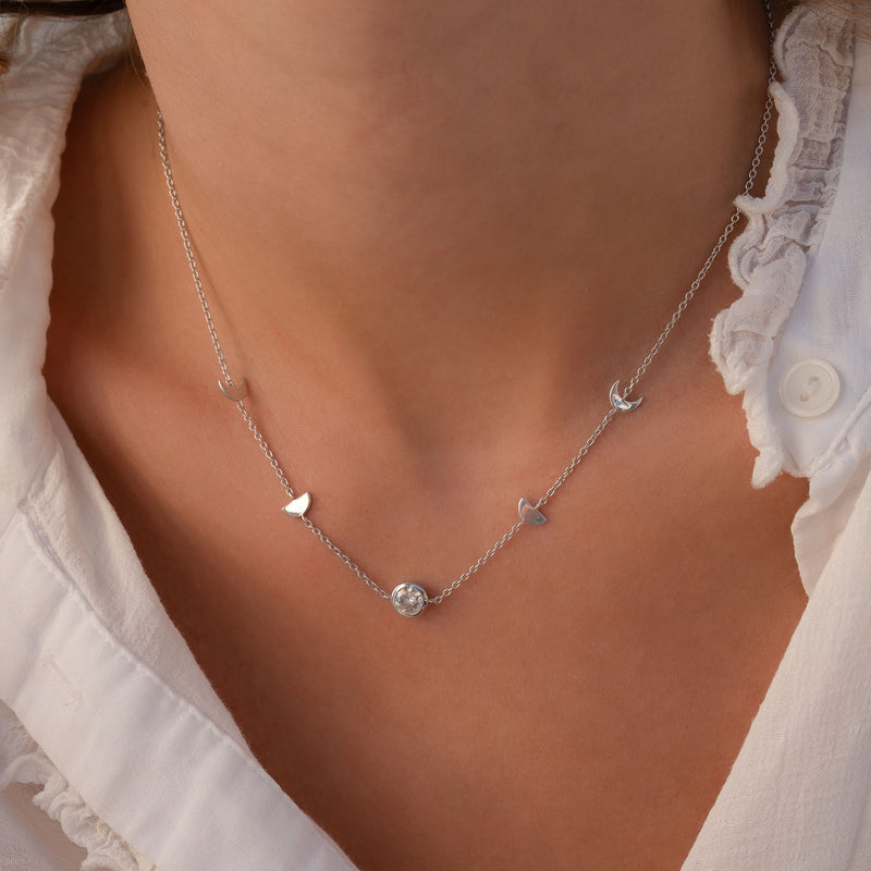 Violet Hamden Luna 925 Sterling Silver Necklace VH340043-zoom-