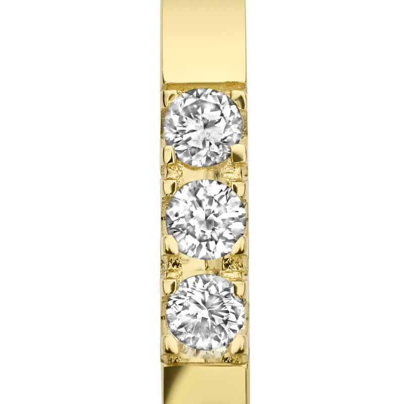 Isabel Bernard De la Paix Madeline 14 Carat Golden Hoop Earrings | diamond 0.15 ct | IBD360018-zoom-