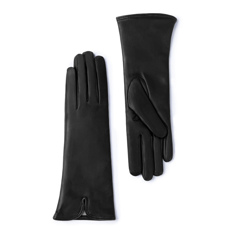 Isabel Bernard Honoré Sylvie black goatskin leather gloves IB67004-301-6.5-zoom-