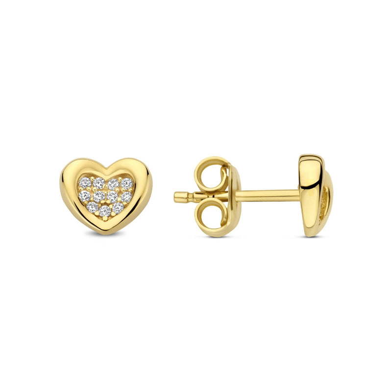 Beloro Jewels Regalo d'Amore 9 karat gold earring set with heart BO90051-zoom-
